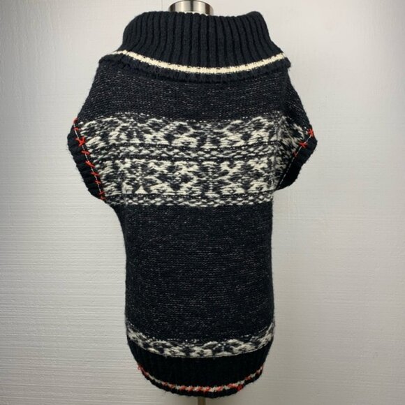 Free People Wool Blend Gray Short Sleeve Chunky Knit Cowl Neck Sweater - Picture 2 of 8